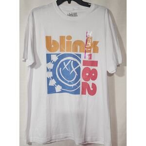 Blink 182 smiley face women's XXL shirt-faded